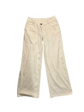 HALARA Flex Beige Denim Asymmetric Wide Leg